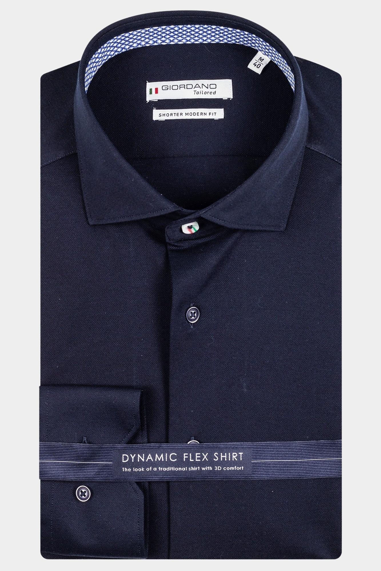 Giordano Casual hemd lange mouw Blauw Maggiore, LS Semi Cutaway Kni 327895/60