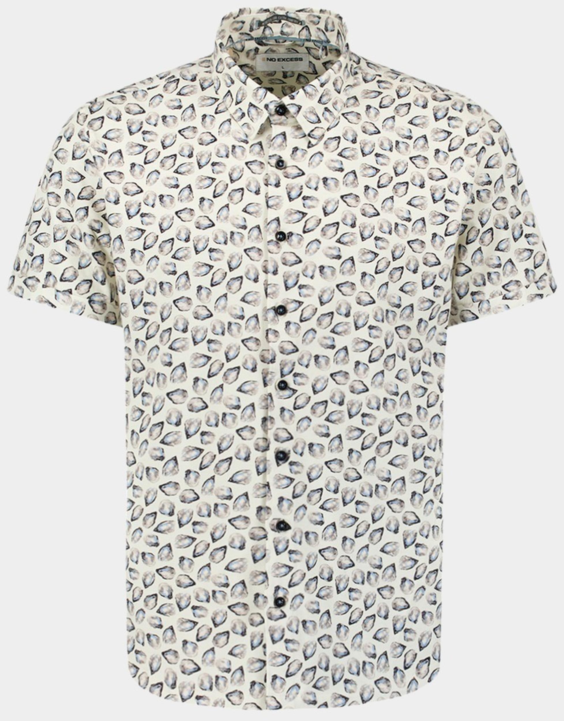 No Excess Casual hemd korte mouw Wit Shirt Short Sleeve Jersey All 28440414/011