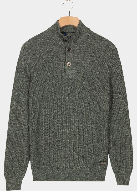 Baileys Half Zip Blauw Pullover 1/2 Zip/Buttons  Mou 528426/60