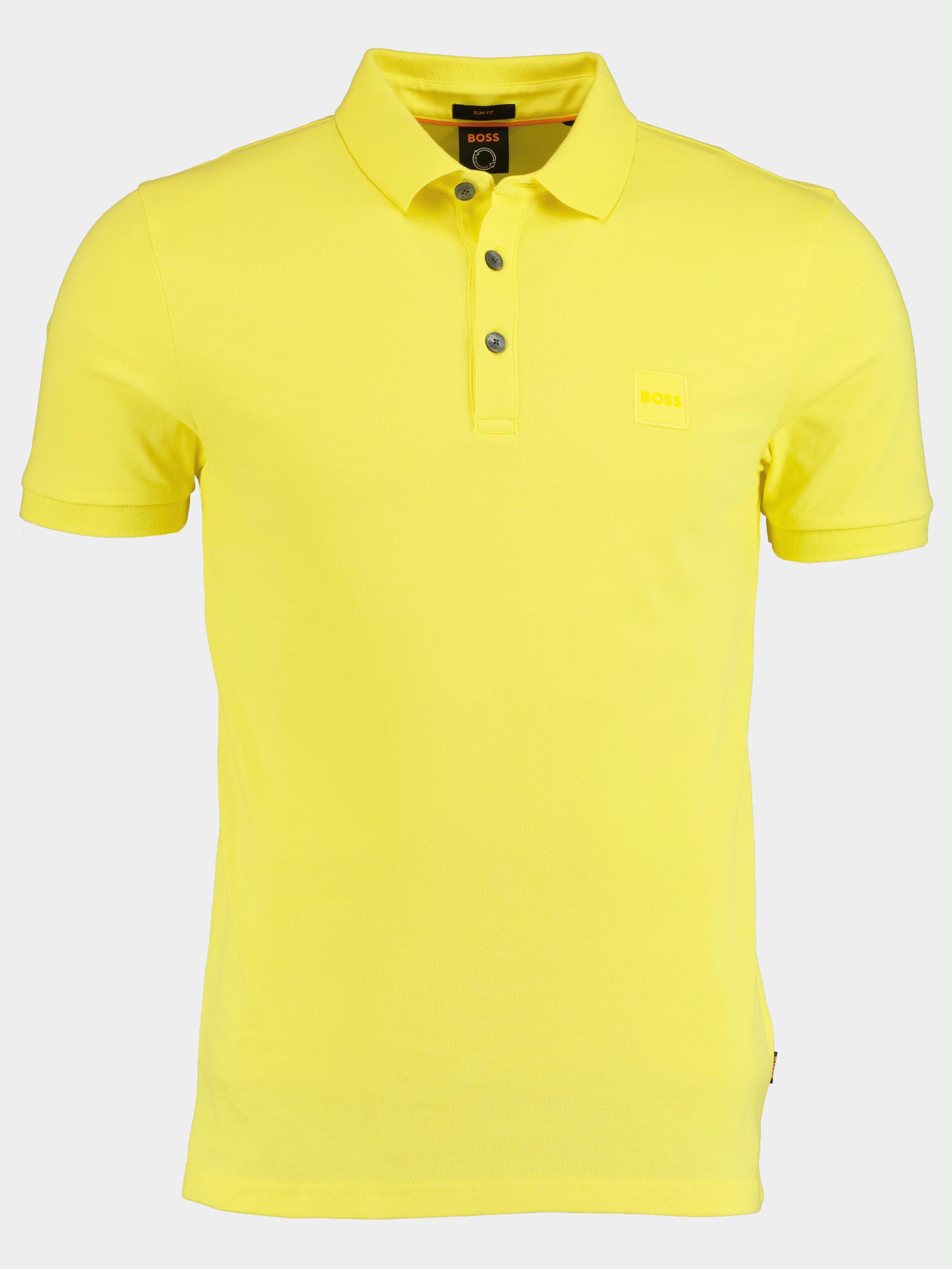 BOSS Orange Polo korte mouw Geel Passenger 10242645 01 50472668 730