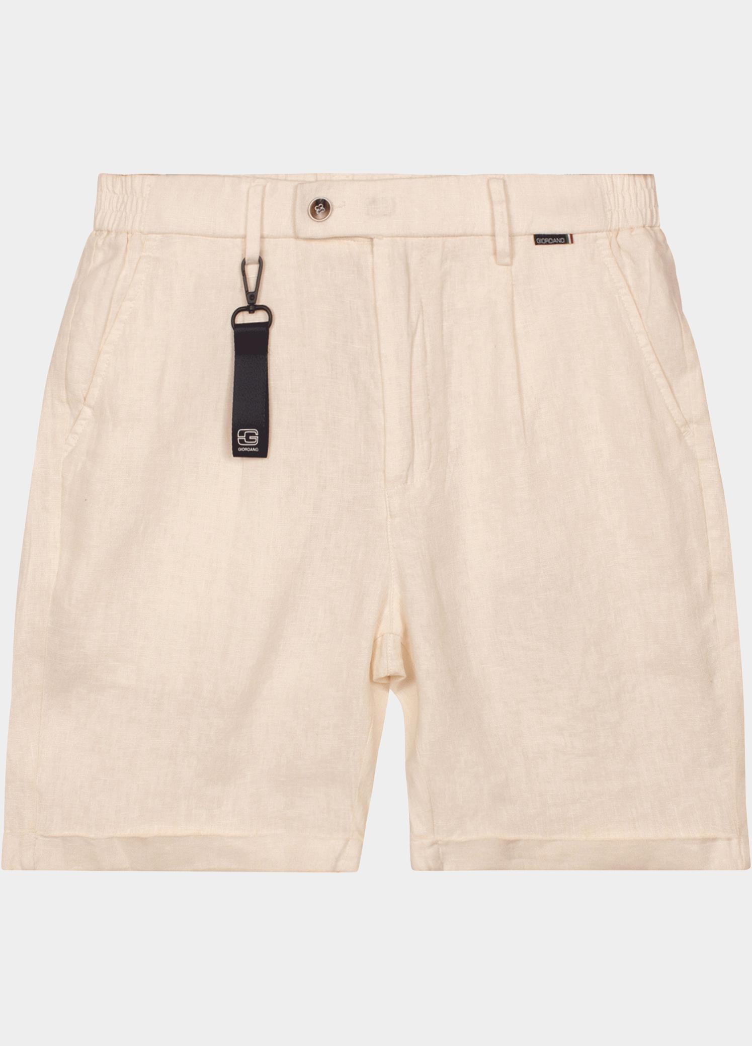 Giordano Korte Broek heren Wit Tivoli short Soft Washed Euro 611102/10