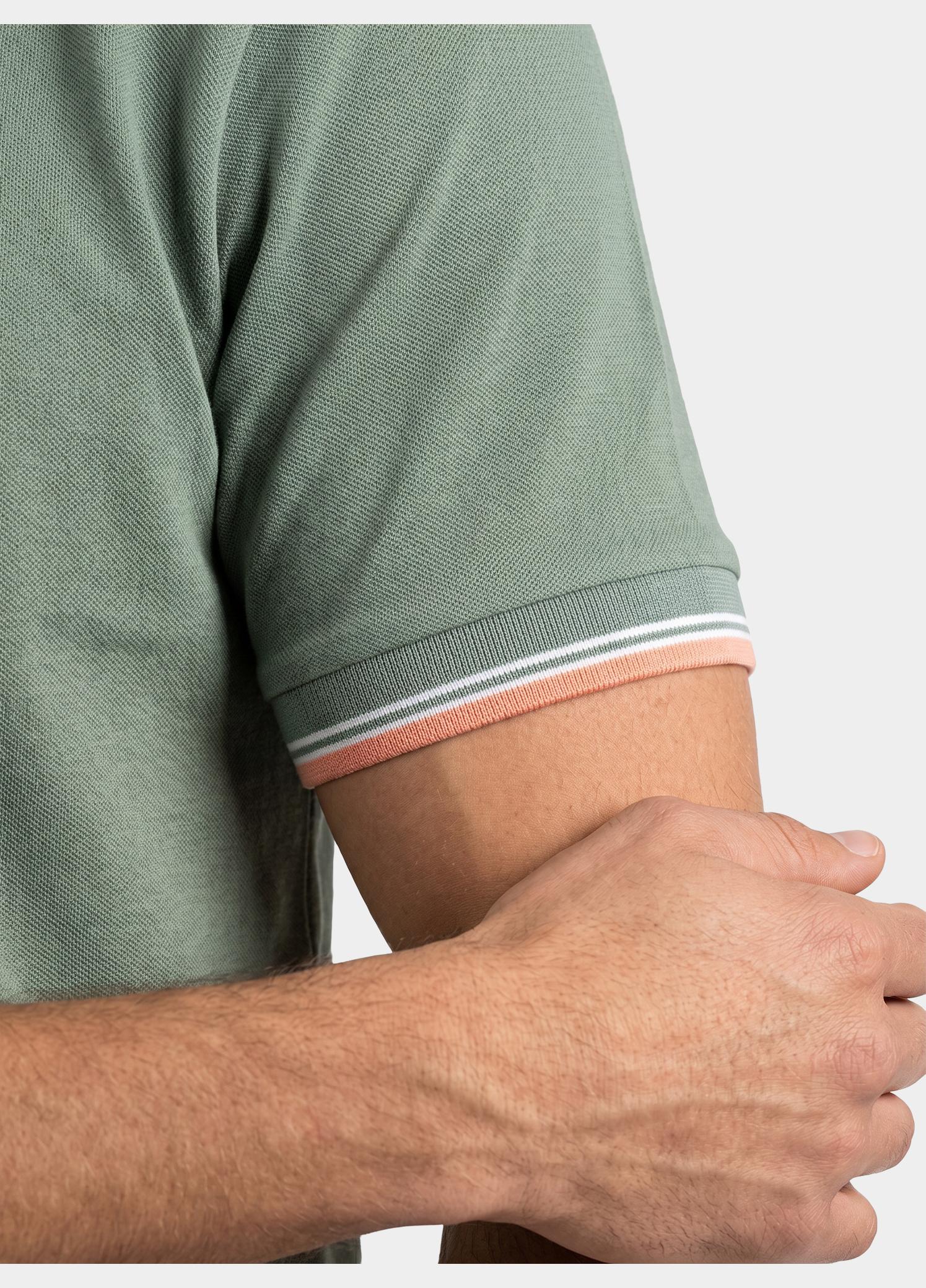 Scotland Blue Polo heren Groen Brick Polo Plain Contrast Col SPE25108BR06SB/361 sea green