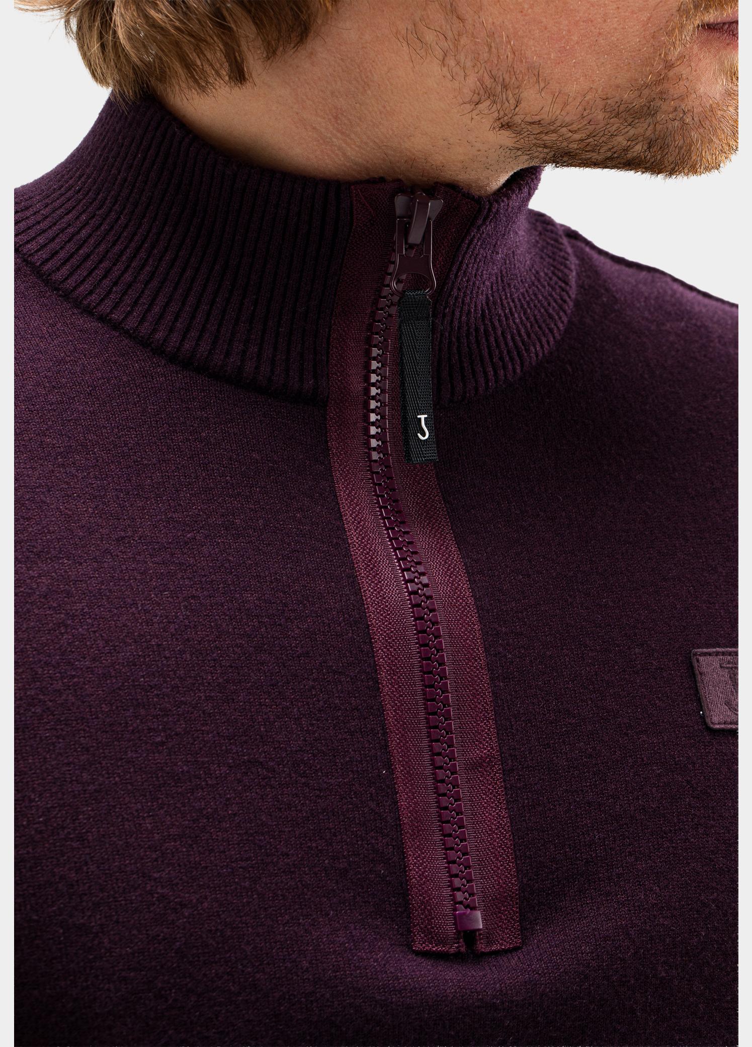 Butcher of Blue Half Zip Paars Clifden M2626100/845