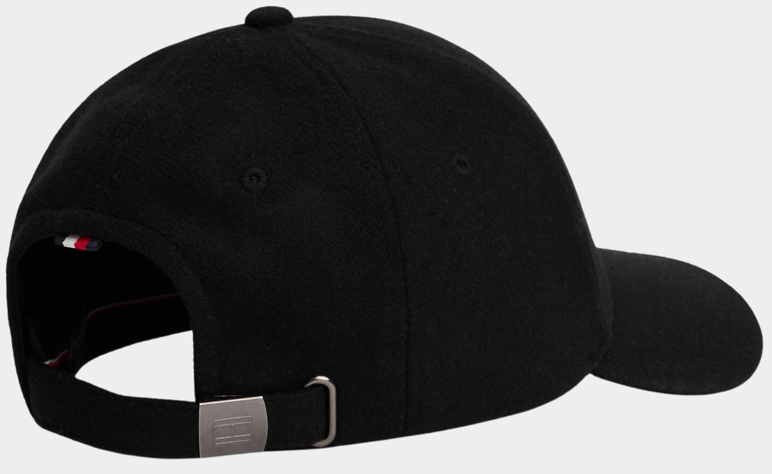 Tommy Hilfiger Cap Zwart TH RWB 6 PANEL MELTON CAP AM0AM13584/BDS