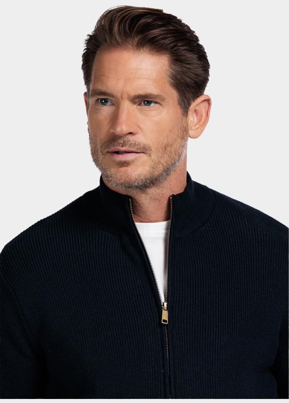 Baileys Vest Blauw Lined Cardigan Zip 522189/60