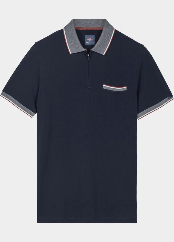 Baileys Polo heren Blauw Poloshirt 1/2 Zip  2-tone Sol 615218/69