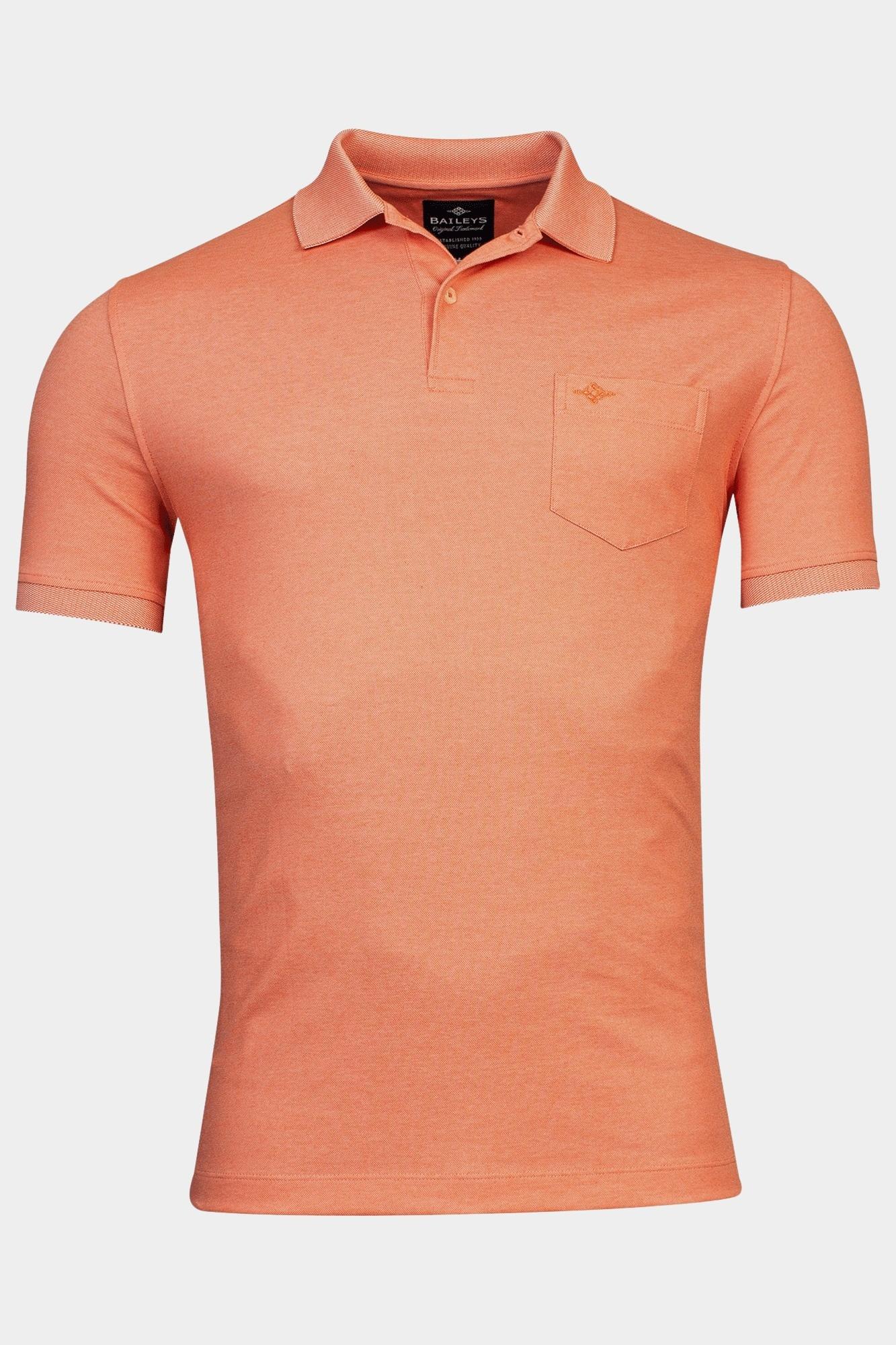 Baileys Polo korte mouw Oranje Poloshirt  2-tone Pique 415280/29