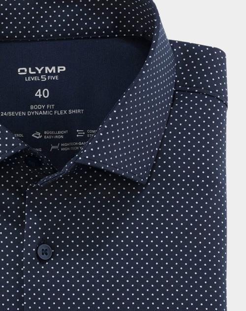 Olymp Business hemd lange mouw Blauw Level Five 24/Seven 205324/18