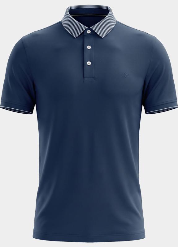 Baileys Polo heren Blauw Poloshirt Solid Pique 615210/67