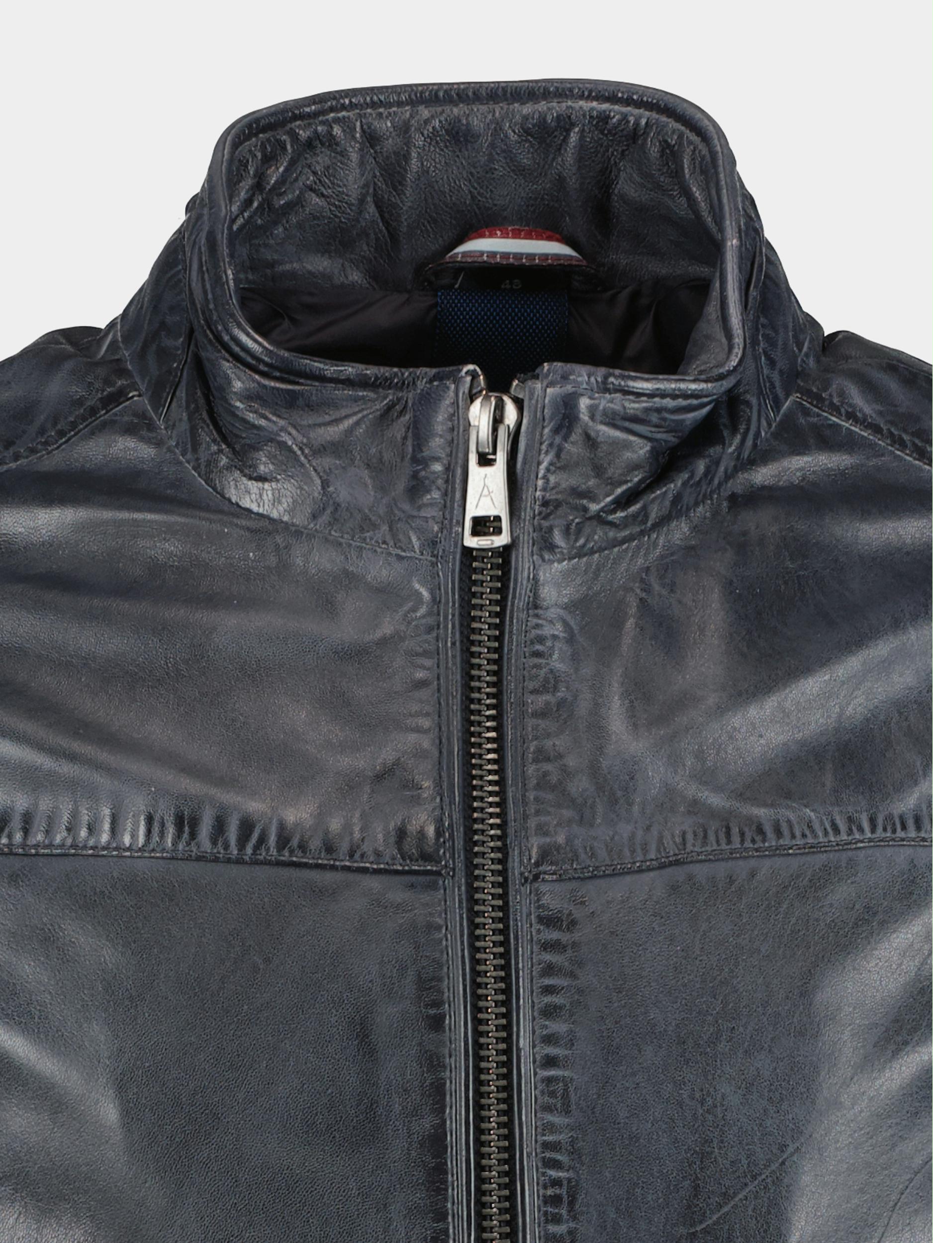 Donders 1860 Lederen jack Blauw Leather Jacket 52284/780