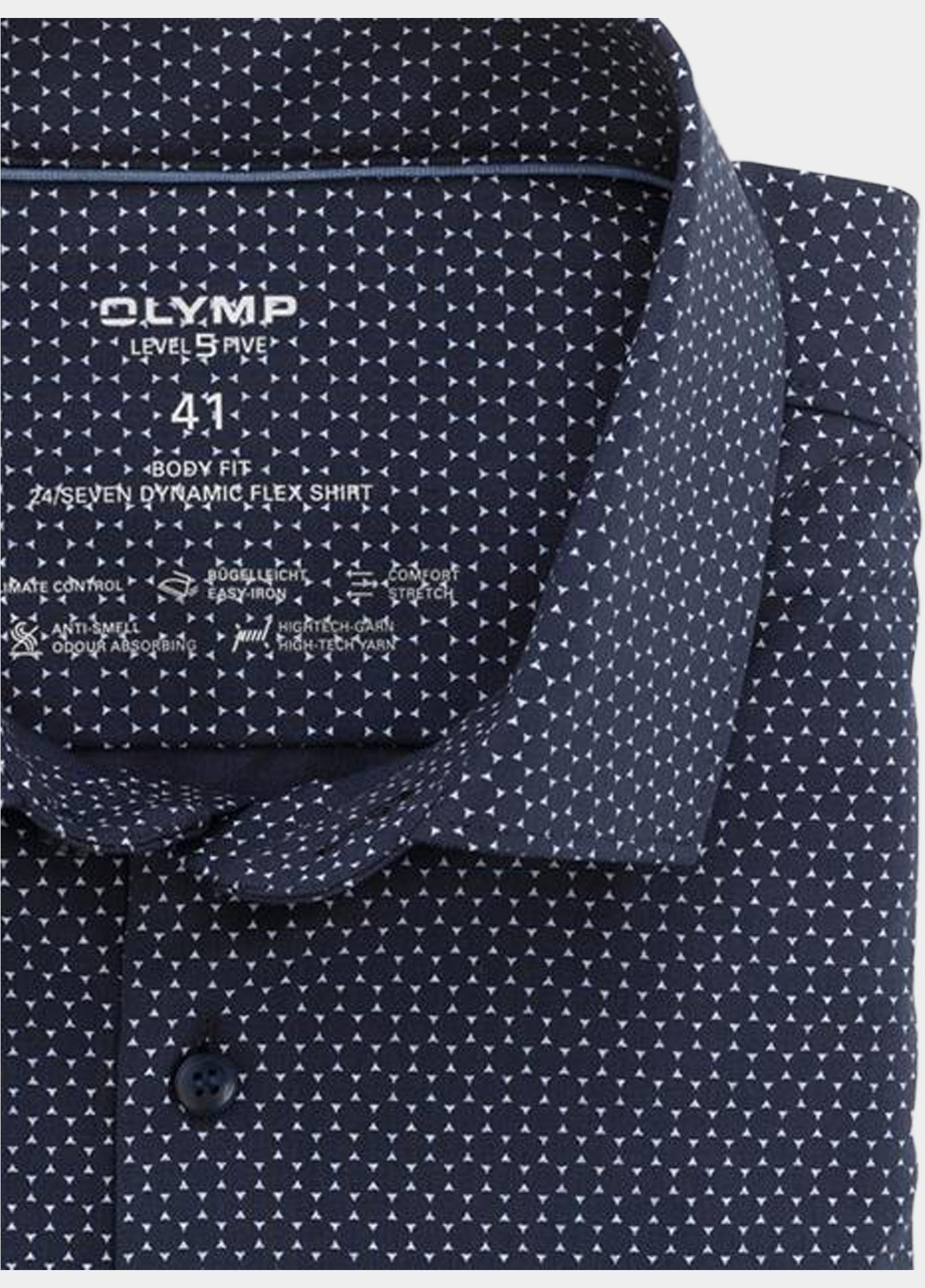 Olymp Zakelijk overhemd heren Blauw OLYMP Level Five 24/Seven 208224/18