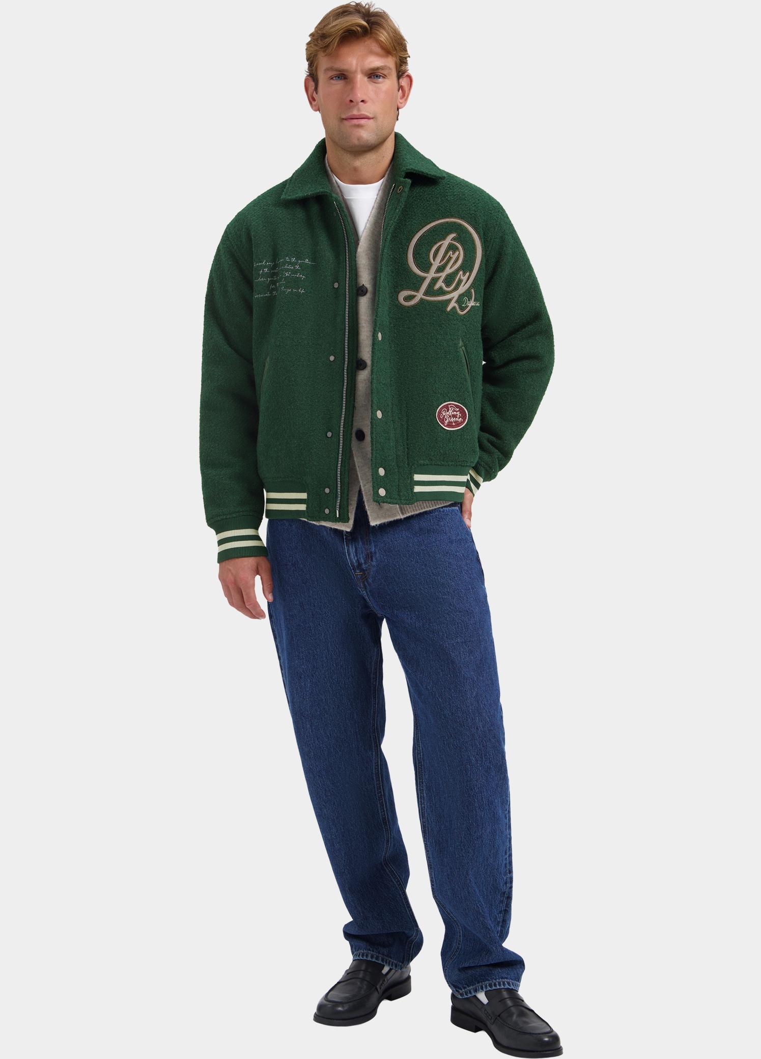 Dstrezzed Winterjas heren Groen Jack Varsity Bomber 101706/570