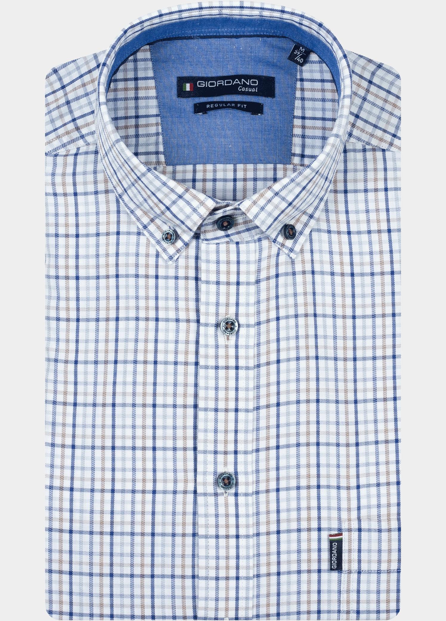 Giordano Overhemd heren Blauw Ivy Long Sleeve Button Down C 617113/60