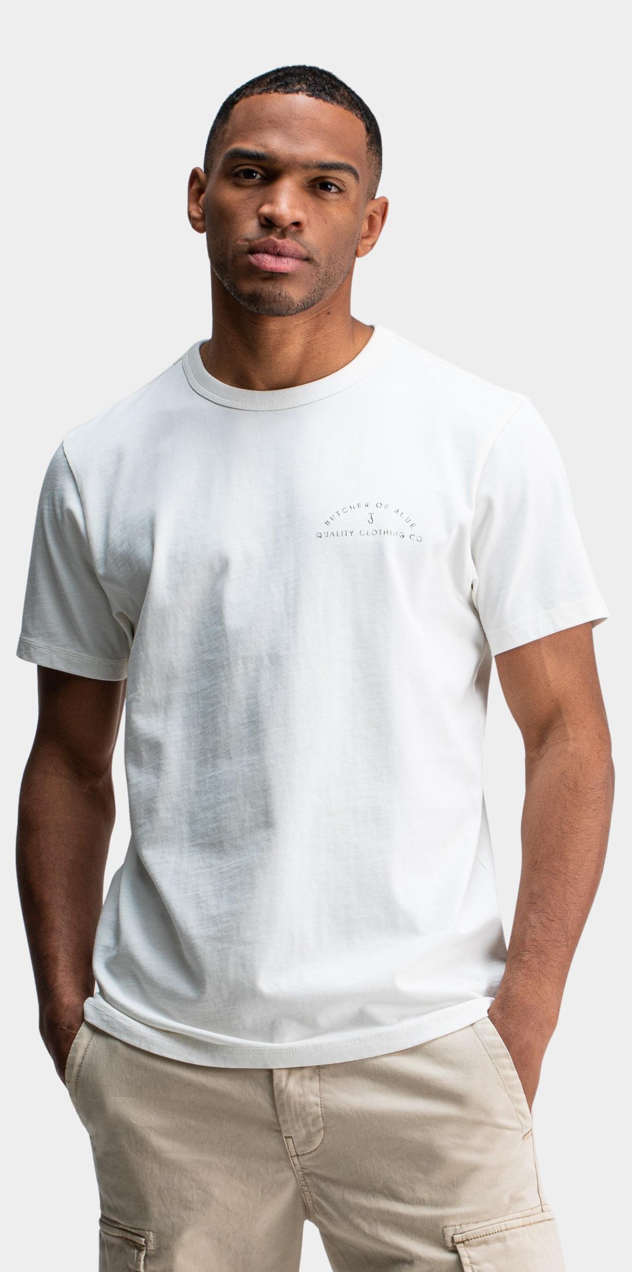 Butcher of Blue T-shirt korte mouw Wit Army QCC Tee M2522001/112