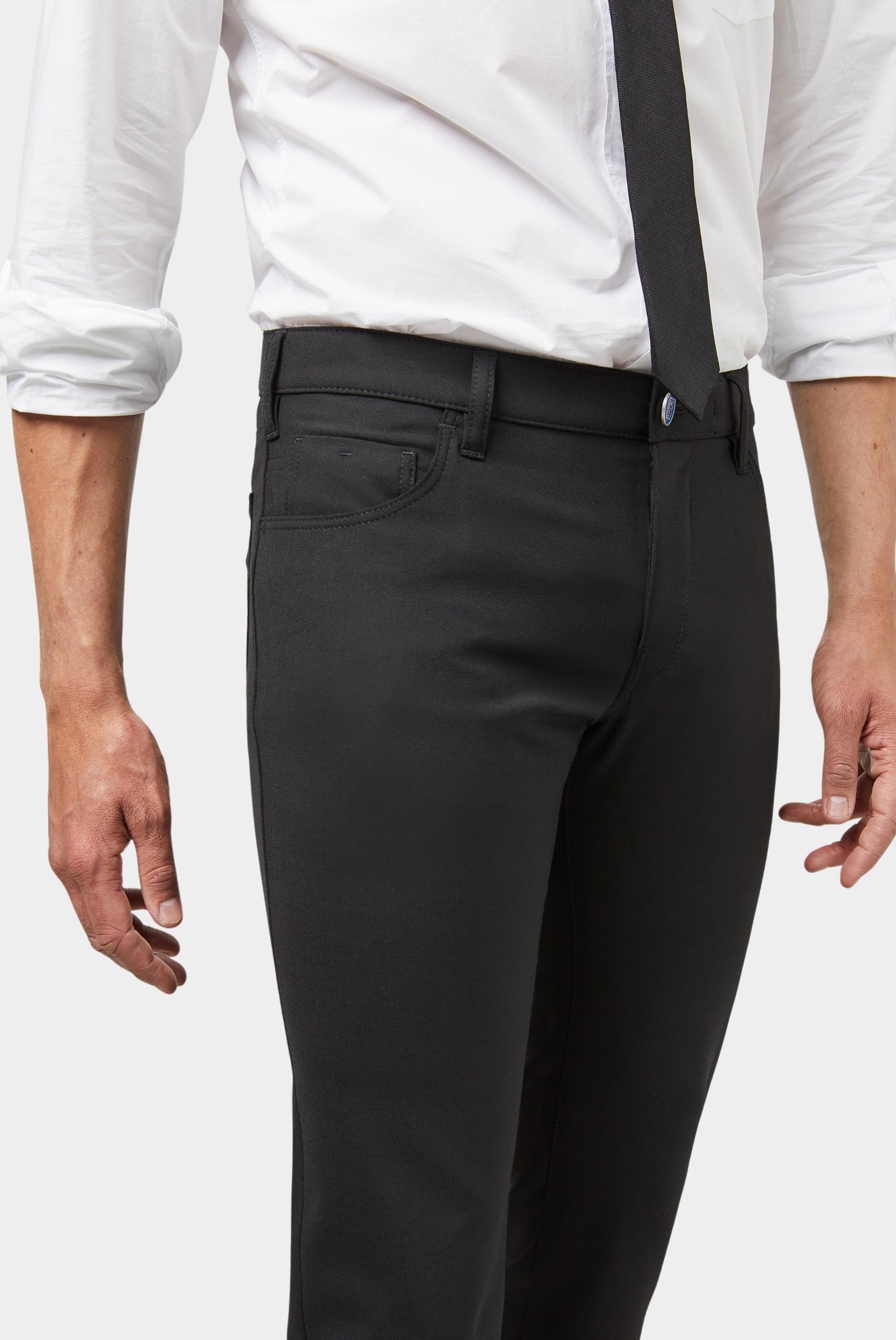 Meyer Wollen Pantalon Zwart M|5 SLIM Art.9-6160 3619616000/09