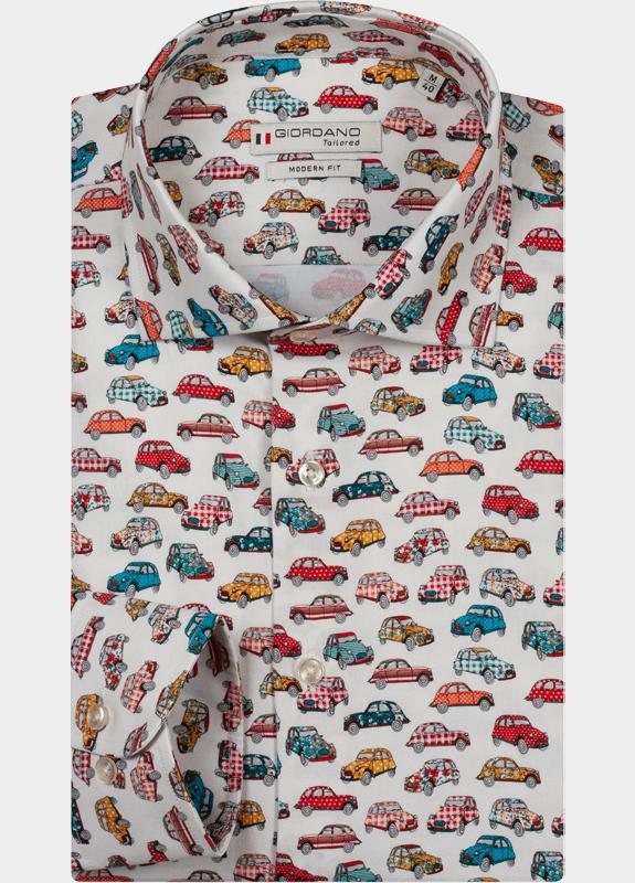 Giordano Overhemd heren Blauw Maggiore Long Sleeve Semi Cut 617890/64