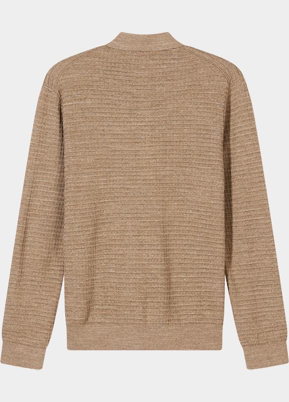 Olymp Polo lange mouwen heren Bruin  532584/27