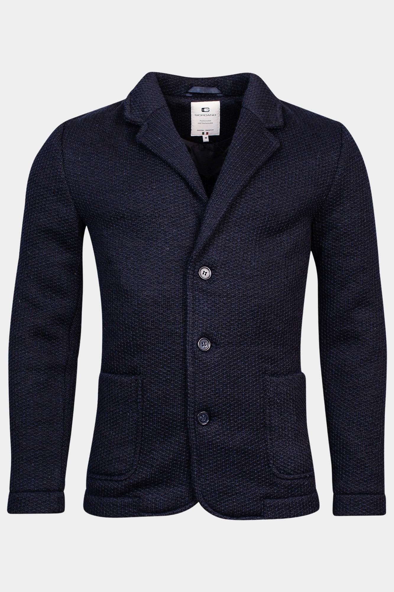 Giordano Blazer Blauw Blazer vest Como Chunky Knit 322623/60