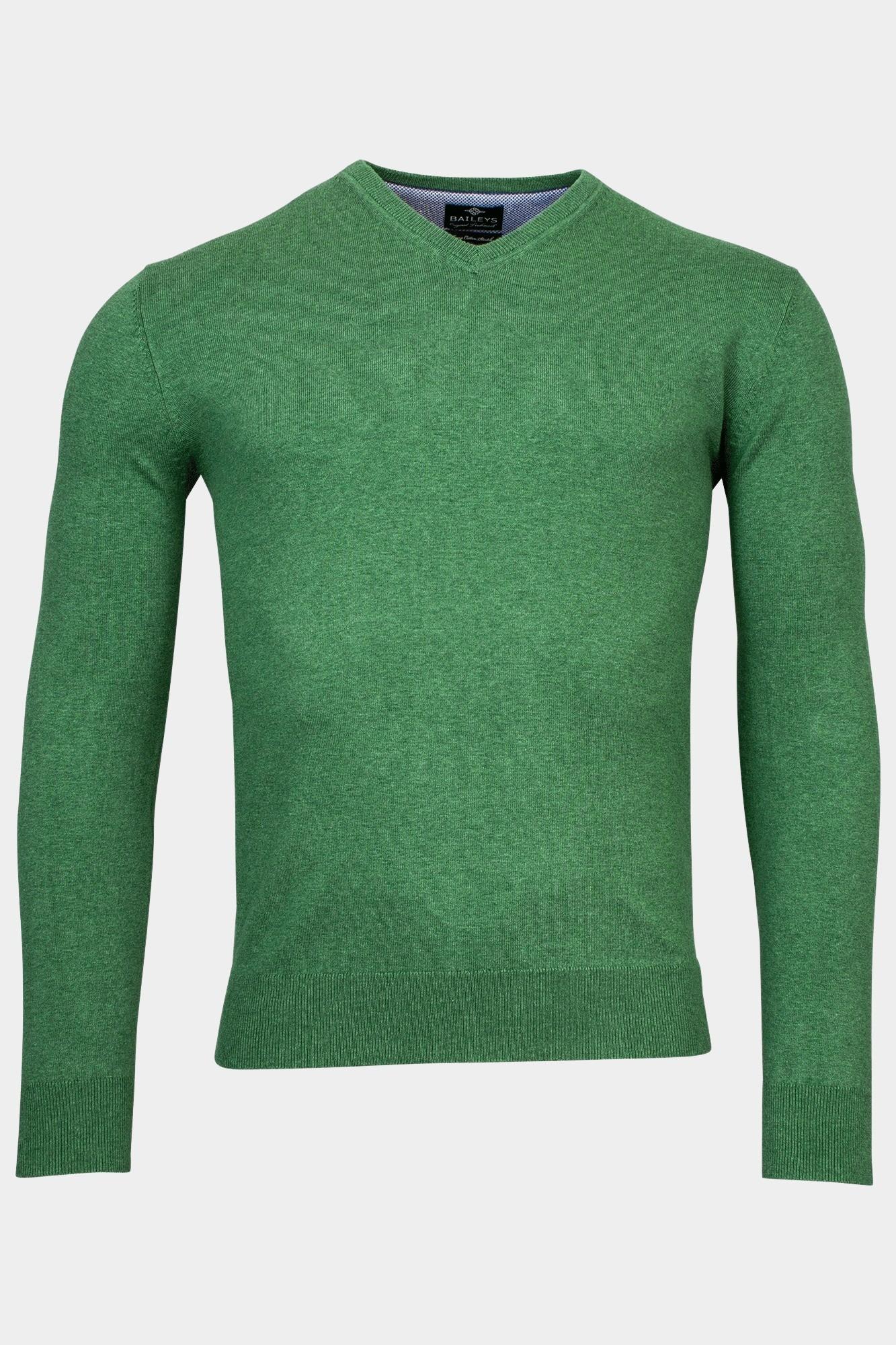 Baileys Pullover Groen V-Neck Pullover  12gg, Single 418100CCT-3/705