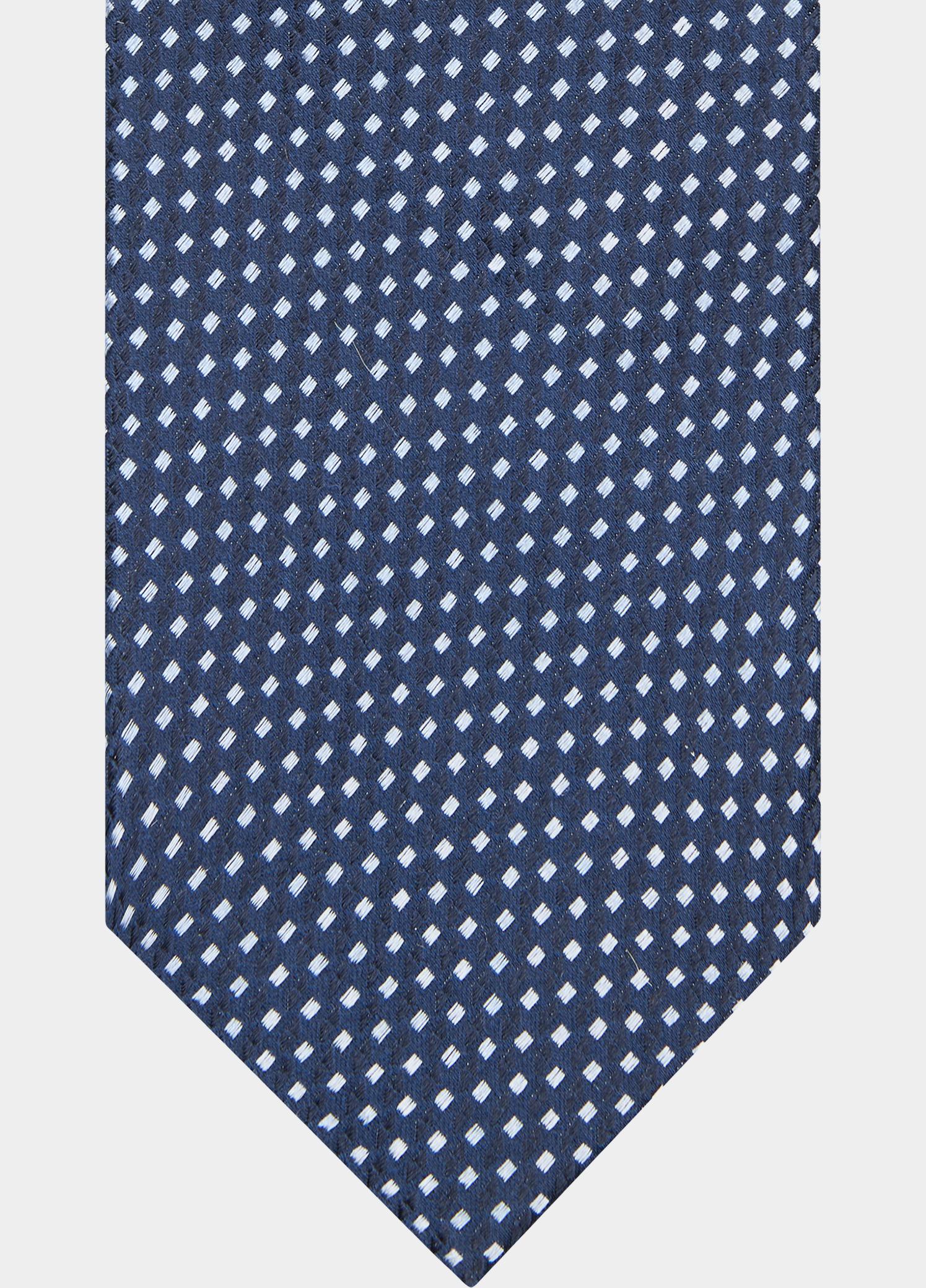 Profuomo Stropdas Blauw TIE SILK WOVEN BLUE PPWA30051/A