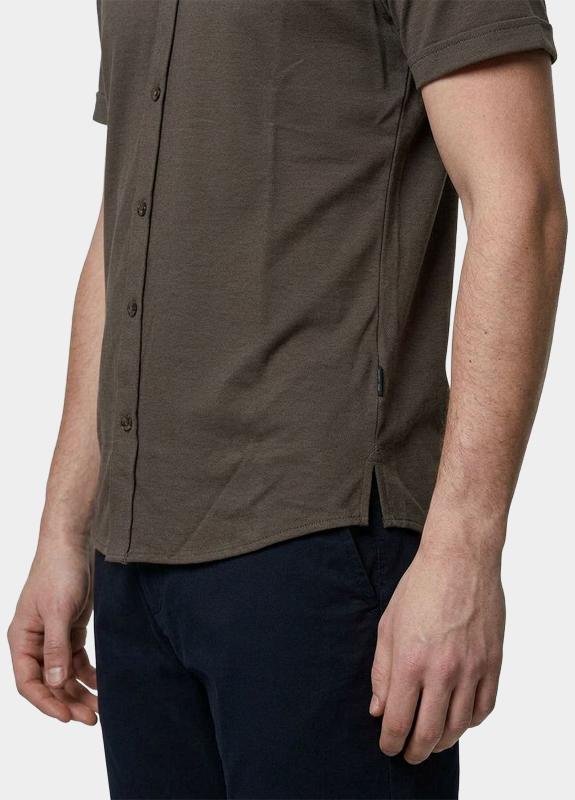 Bos overhemd korte mouw heren Bruin  3507/taupe