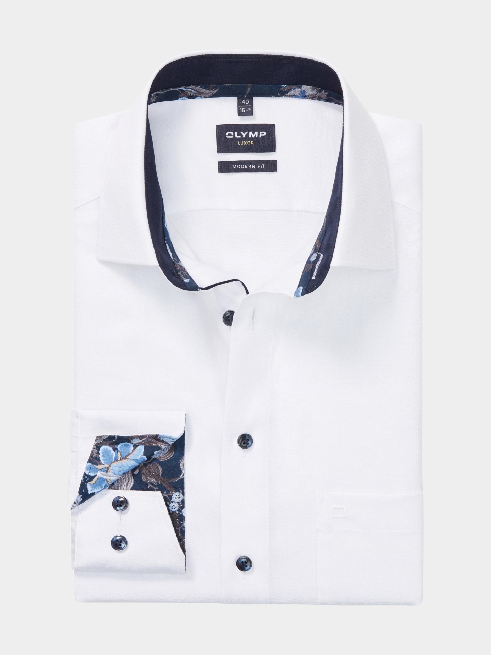 Olymp Overhemd extra lange mouw Wit Luxor 124089/00