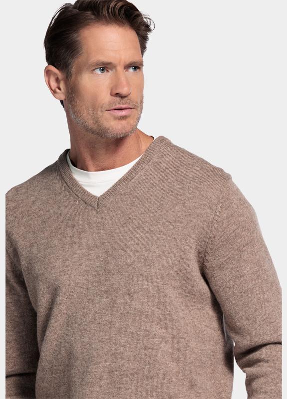 Baileys Pullover Bruin V-Neck Pullover  10gg, single 520091/865