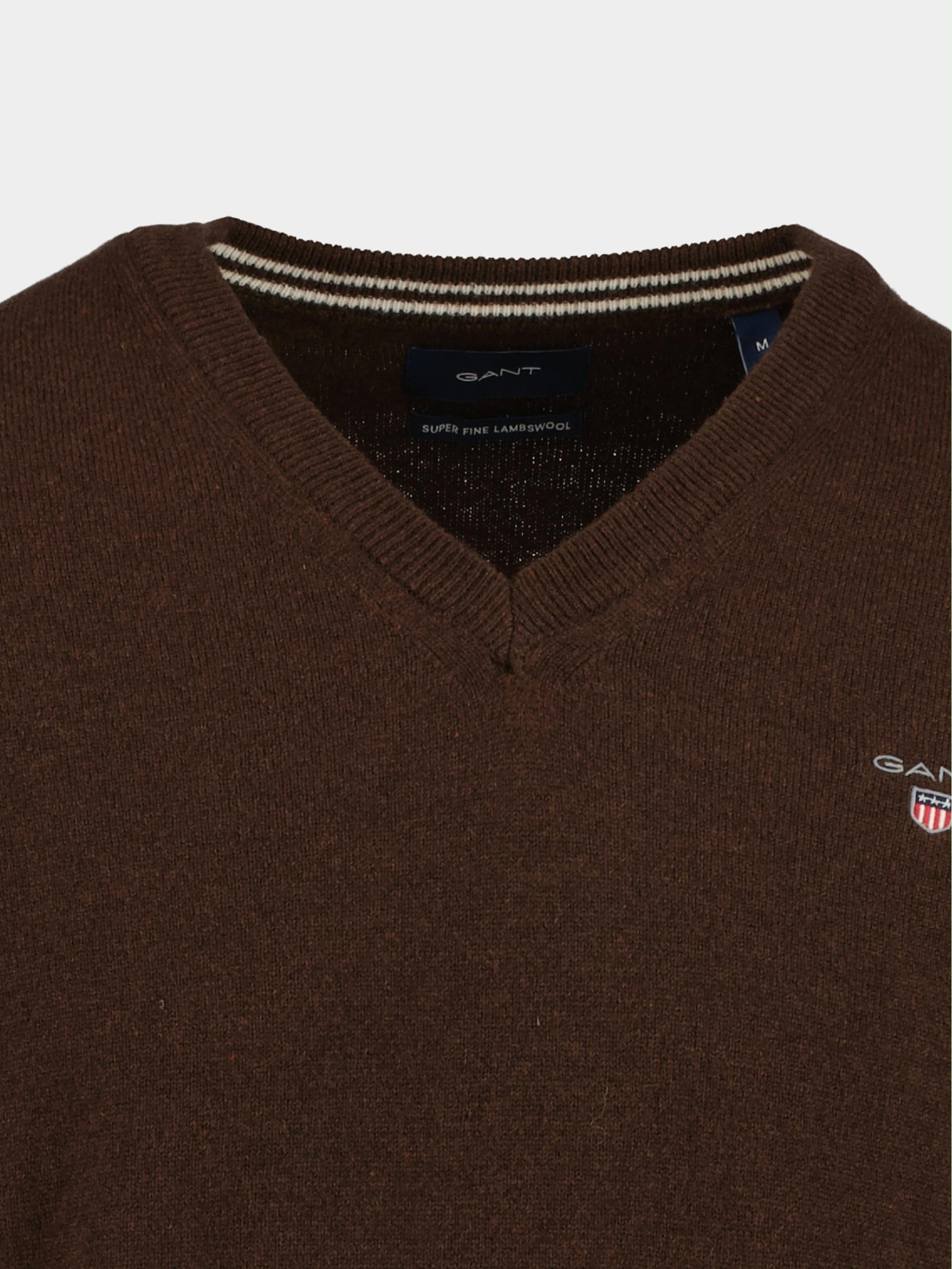 Gant Pullover Bruin Superfine lambswool V-neck 86212/280