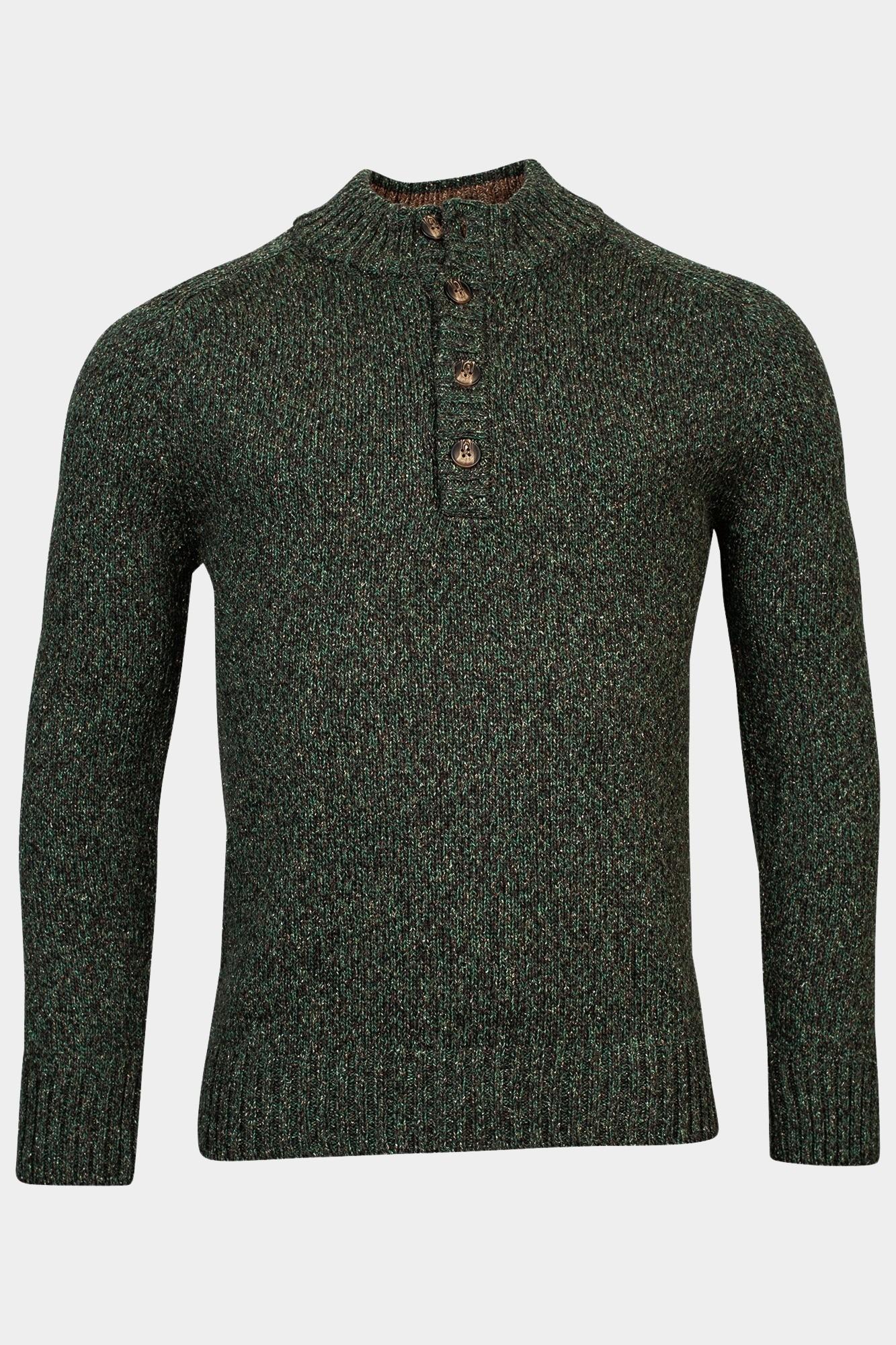 Baileys Half Zip Groen Pullover 1/2 Button  Placket 328446/799