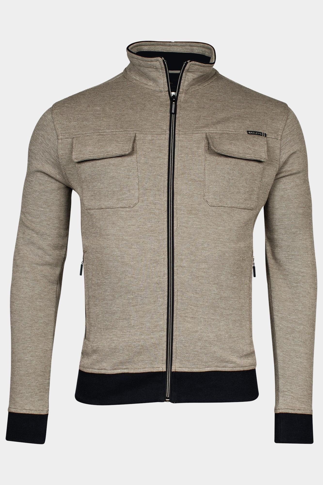 Baileys Vest Groen Sweat Cardigan Zip  2-tone Ox 412245/75