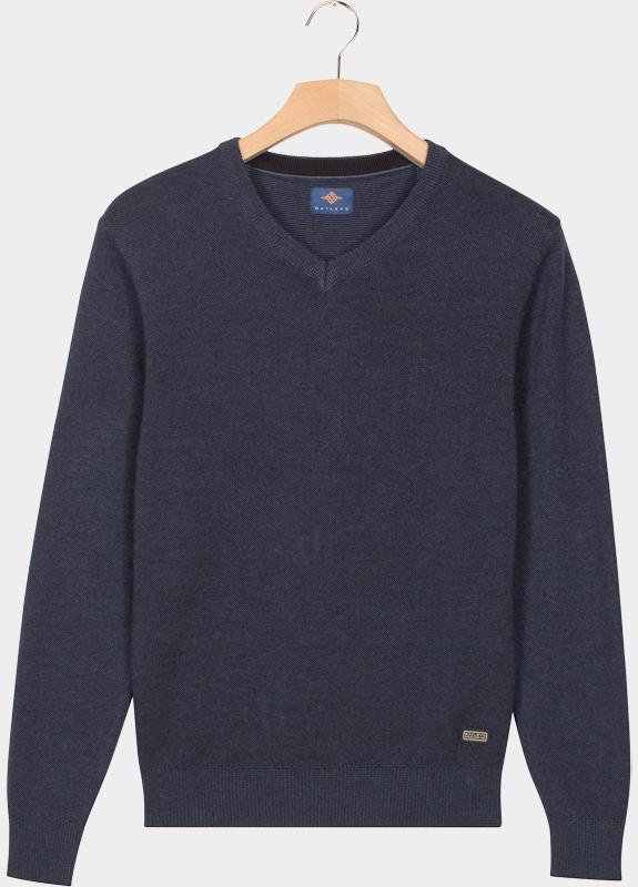 Baileys Pullover Blauw V-Neck Pullover  all-over 2-t 528109/675