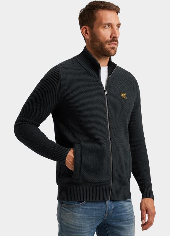 PME Legend Vest Blauw Zip jacket cotton structure k PKC2511363/5282