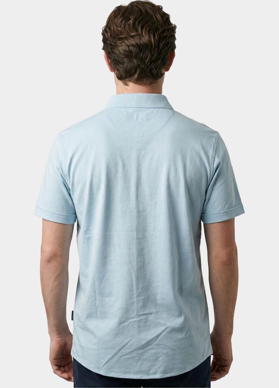 Bos overhemd korte mouw heren Blauw easy care kwaliteit 3507/light blue