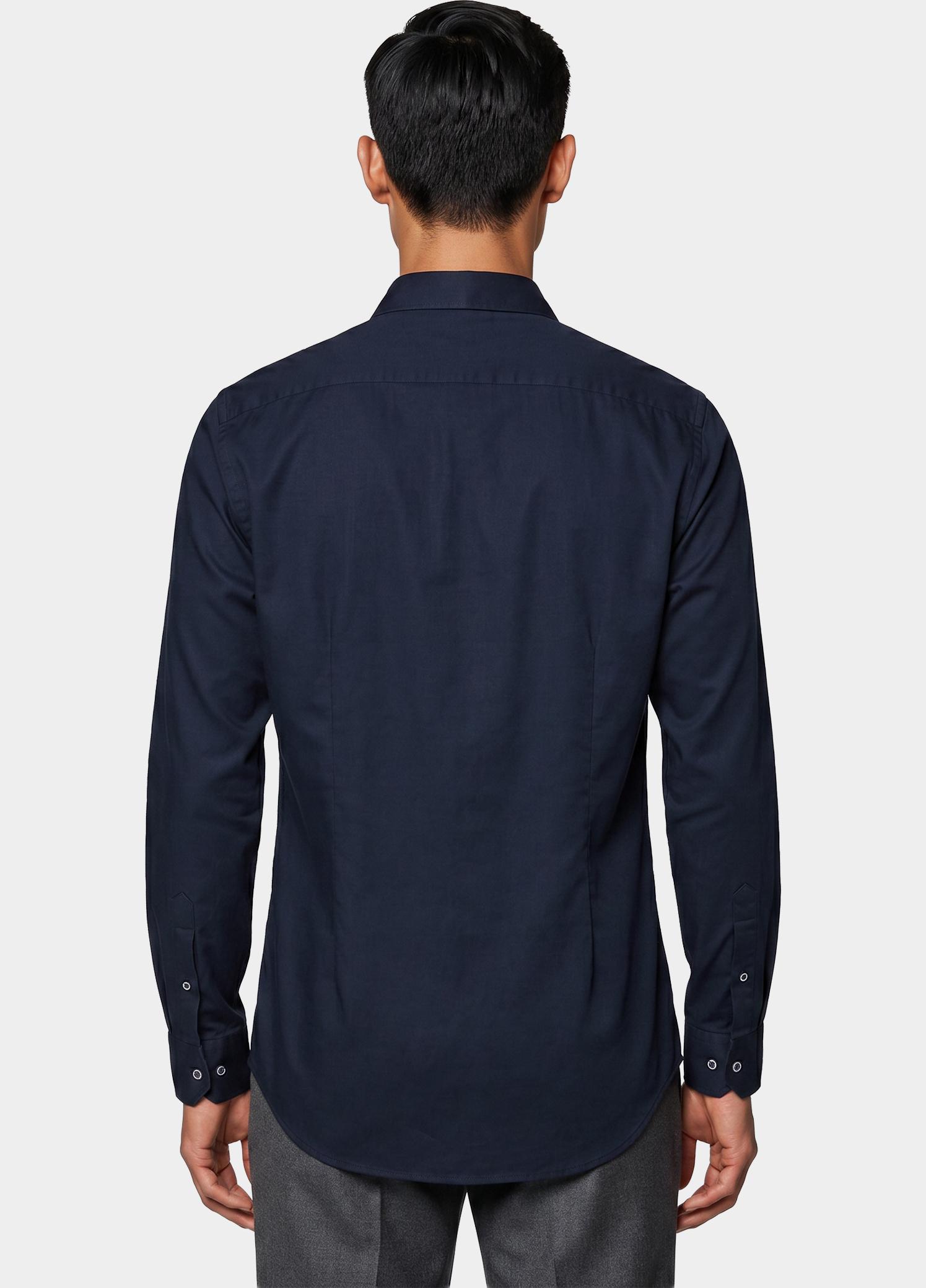 R2 Amsterdam Casual hemd lange mouw Blauw Widespread NOS.TWILL.003/000010