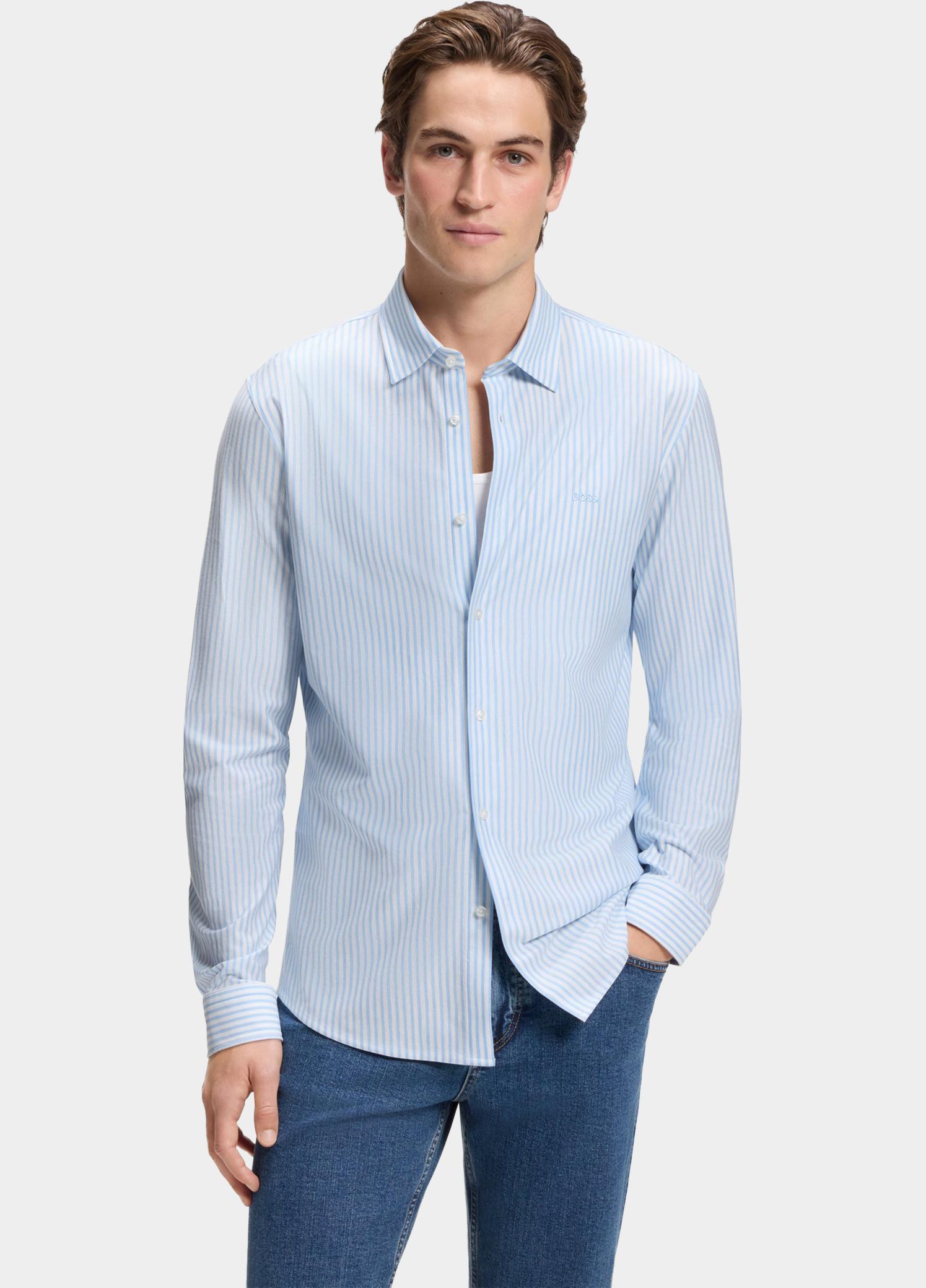 BOSS Orange Casual hemd lange mouw Blauw Mysoft_2_M 10260281 01 50519748/461