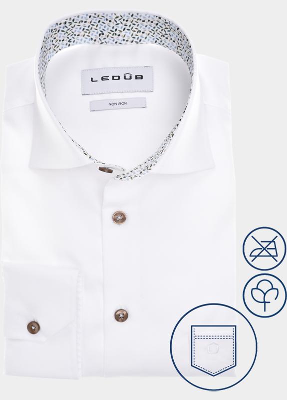 Ledub Business hemd lange mouw Wit  0143051/910-130-000