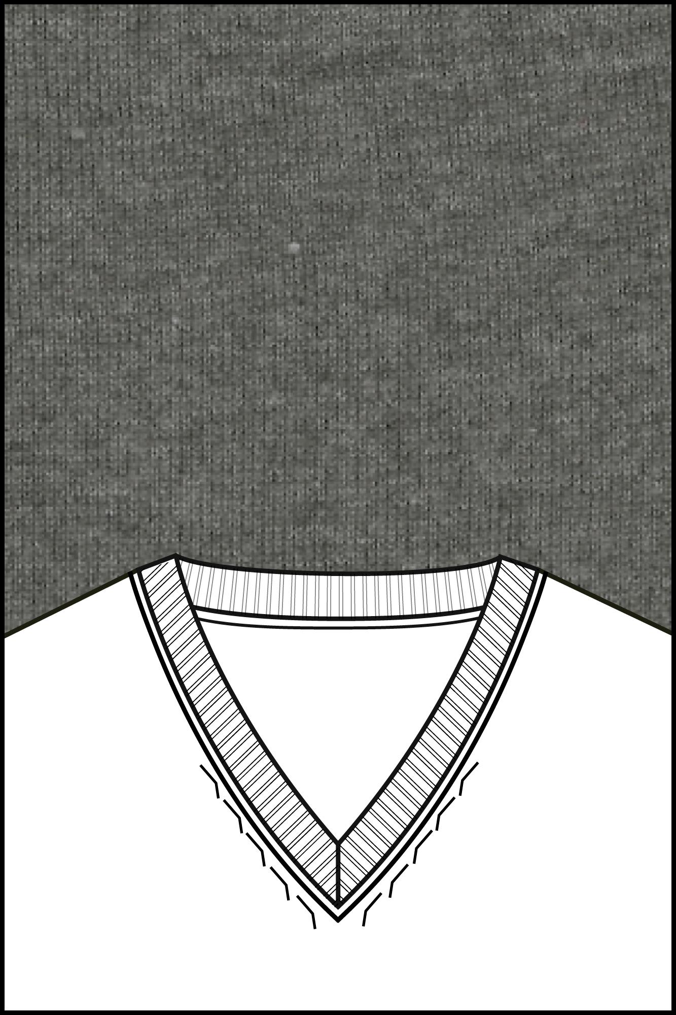 Baileys Pullover Grijs V-Neck Pullover with low powe NOS8100/925