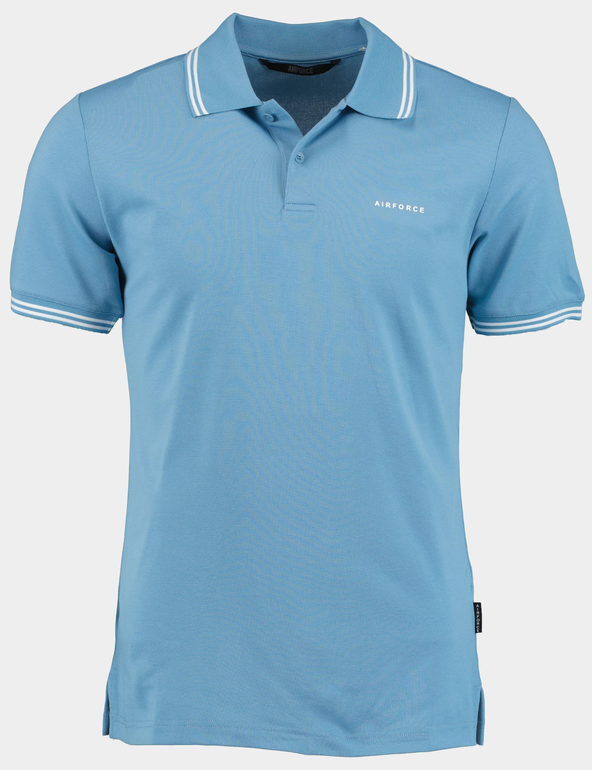 Airforce Polo korte mouw Blauw Polo Double Stripe HRM0655/560