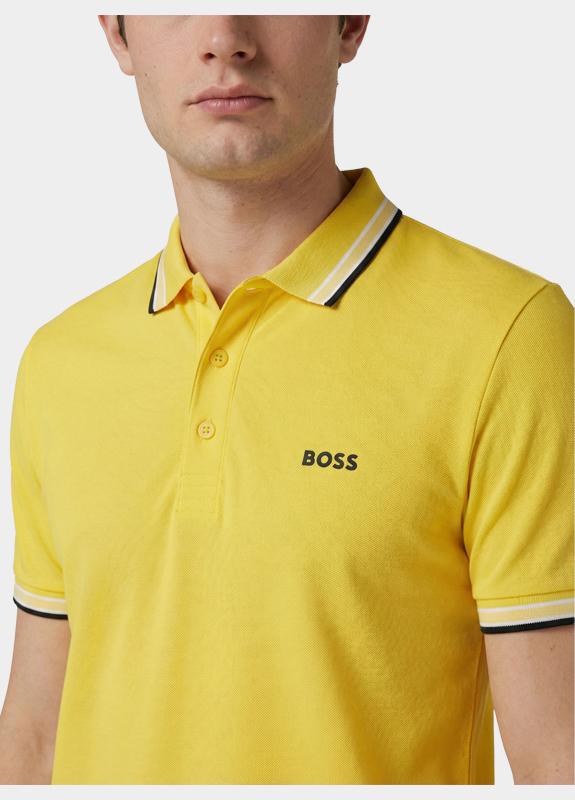 BOSS Green Polo korte mouw Geel Paddy 10241663 01 50469055/739