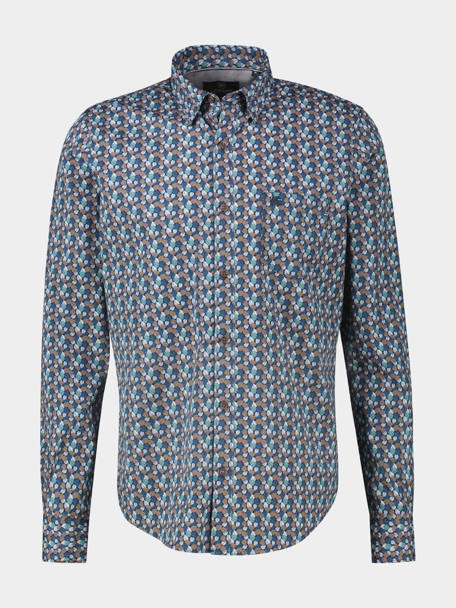 Lerros Casual hemd lange mouw Bruin  2581457/756