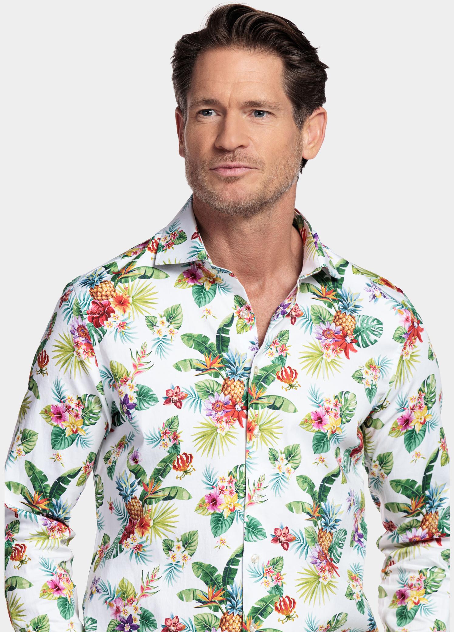 Giordano Overhemd heren Groen Maggiore Long Sleeve Semi Cut 617890/70