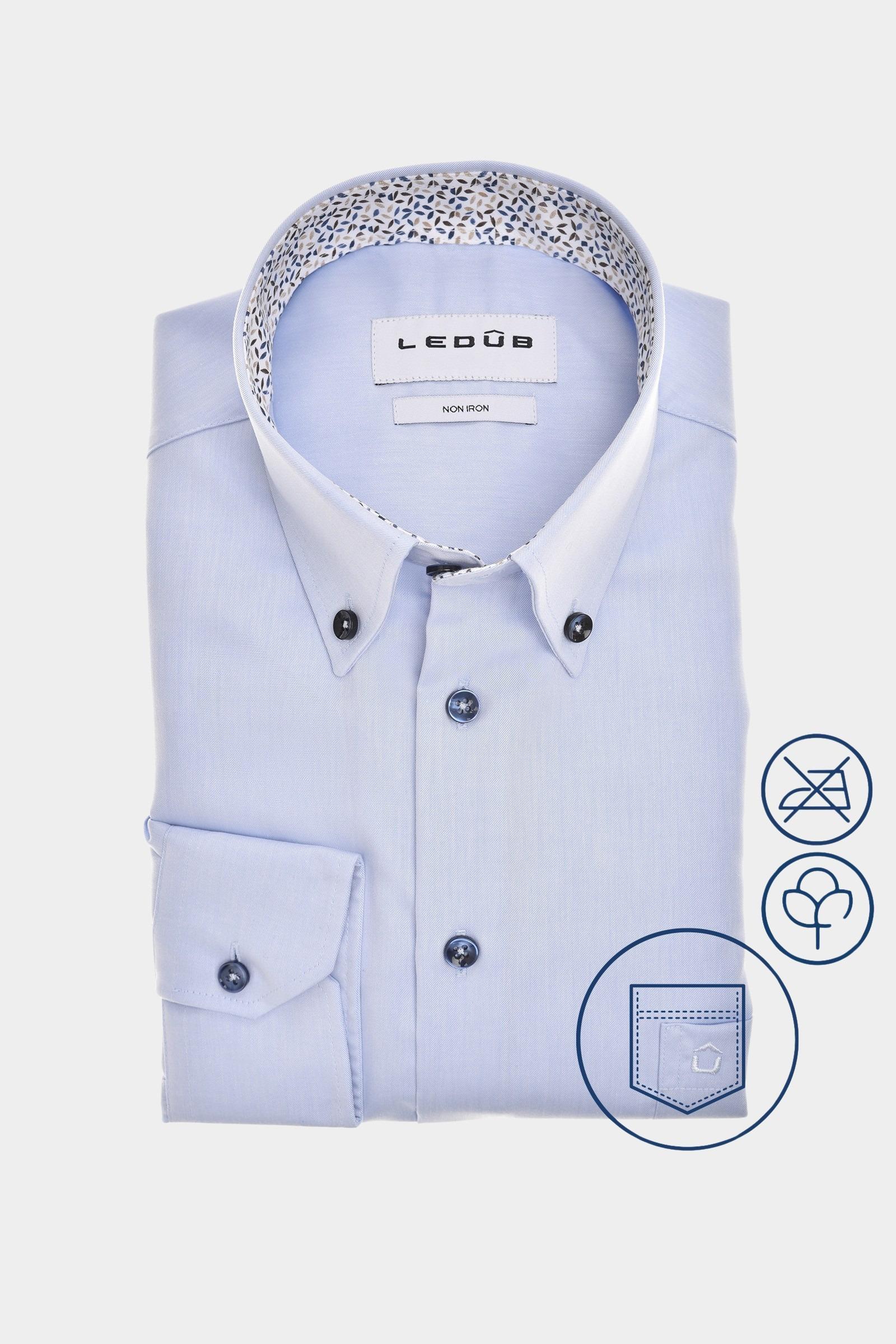 Ledub Business hemd lange mouw Blauw MFN5 0143054/120-170-000