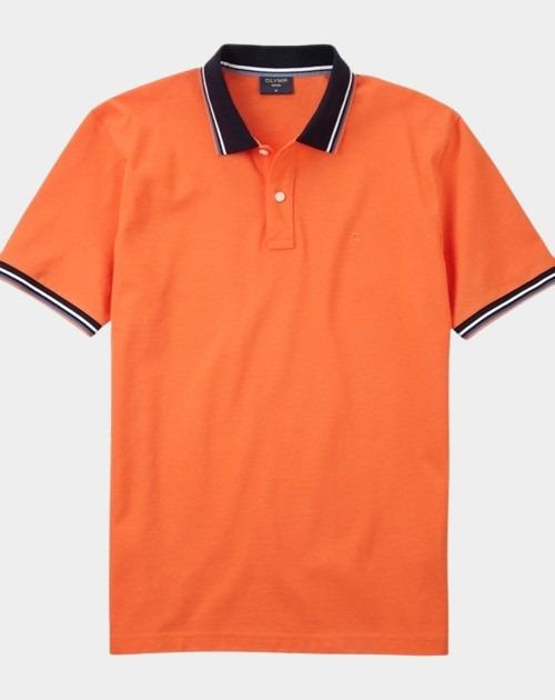 Olymp Polo korte mouw Oranje Polo PiquÃ© solid 541152/91