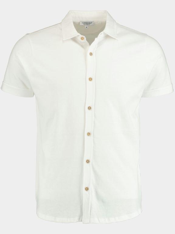 Consenso Casual hemd korte mouw Wit Doorgeknoopte polo 5902422/100 white