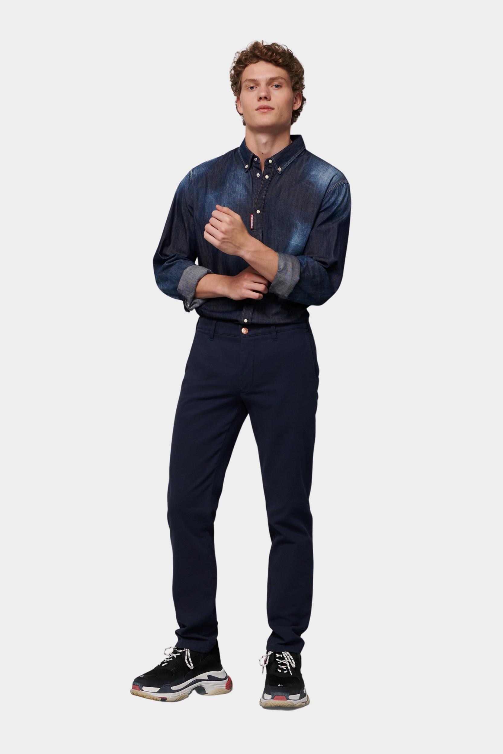 Meyer Katoenen Broek Blauw CHINO Art.2-6171 3642617100/18