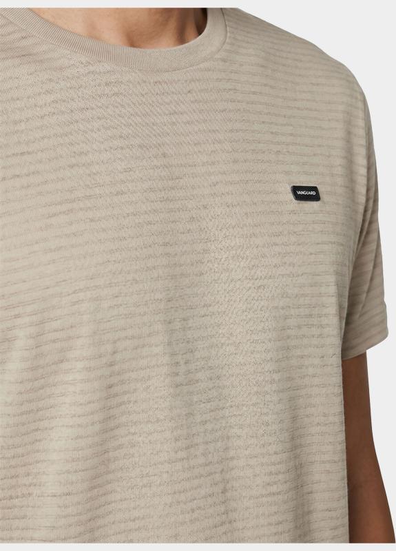 Vanguard T-shirt korte mouw Beige Short sleeve r-neck mercerise VTSS2604538/8265