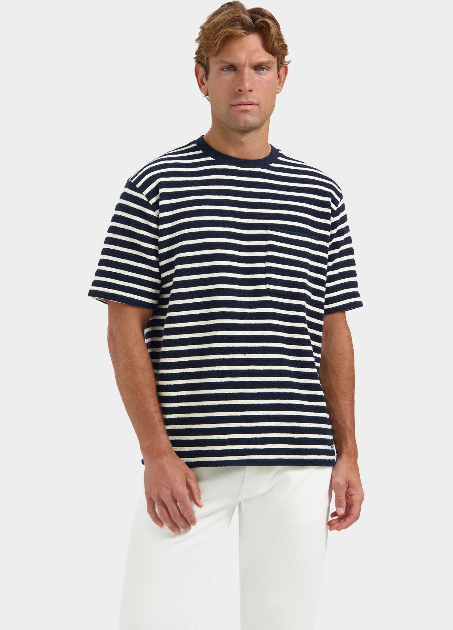Dstrezzed T-shirt heren Blauw Louie Stripe 203552/649