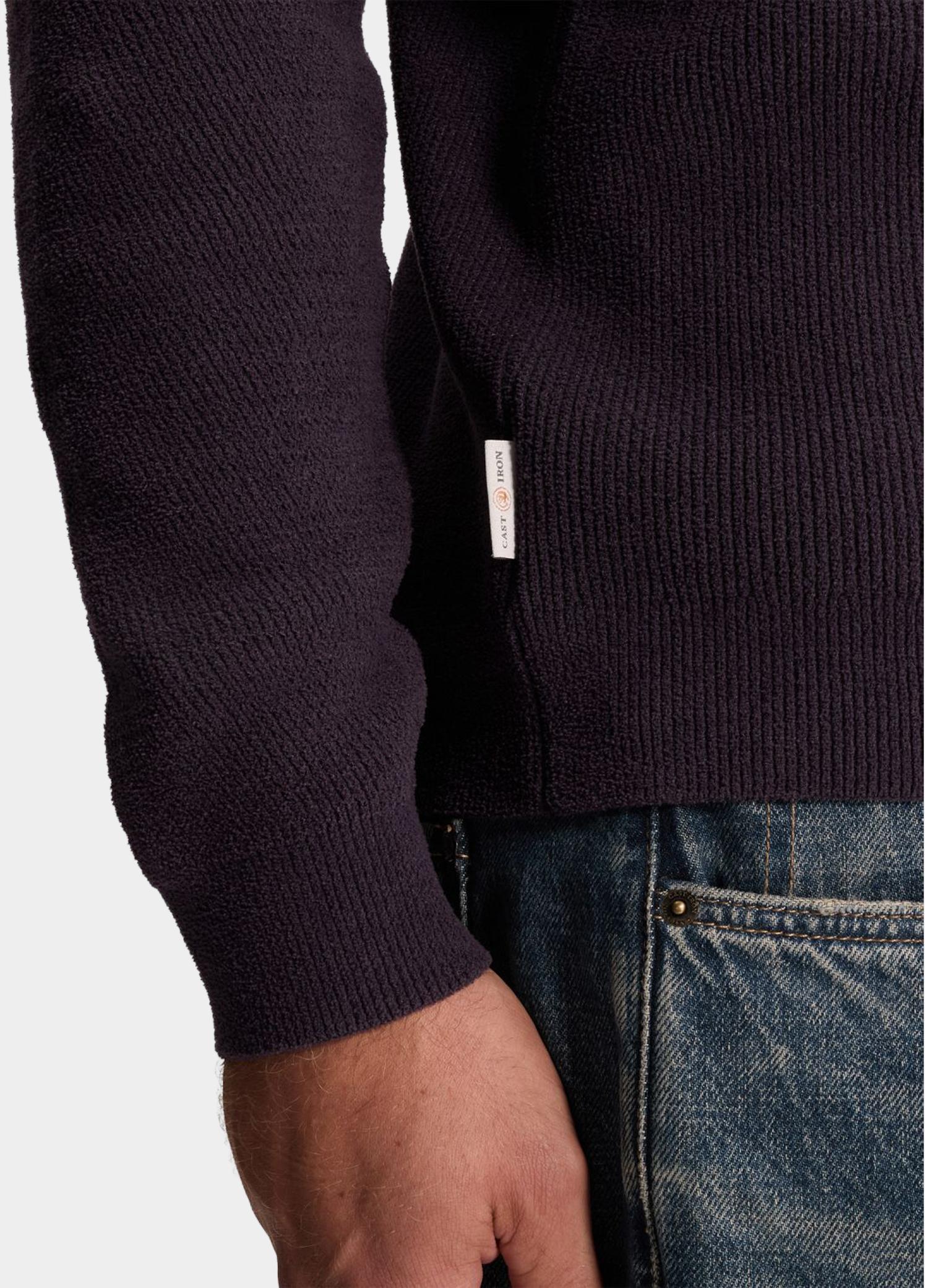 Cast Iron Pullover heren Blauw Crewneck regular fit soft ble CKW2609313/4163