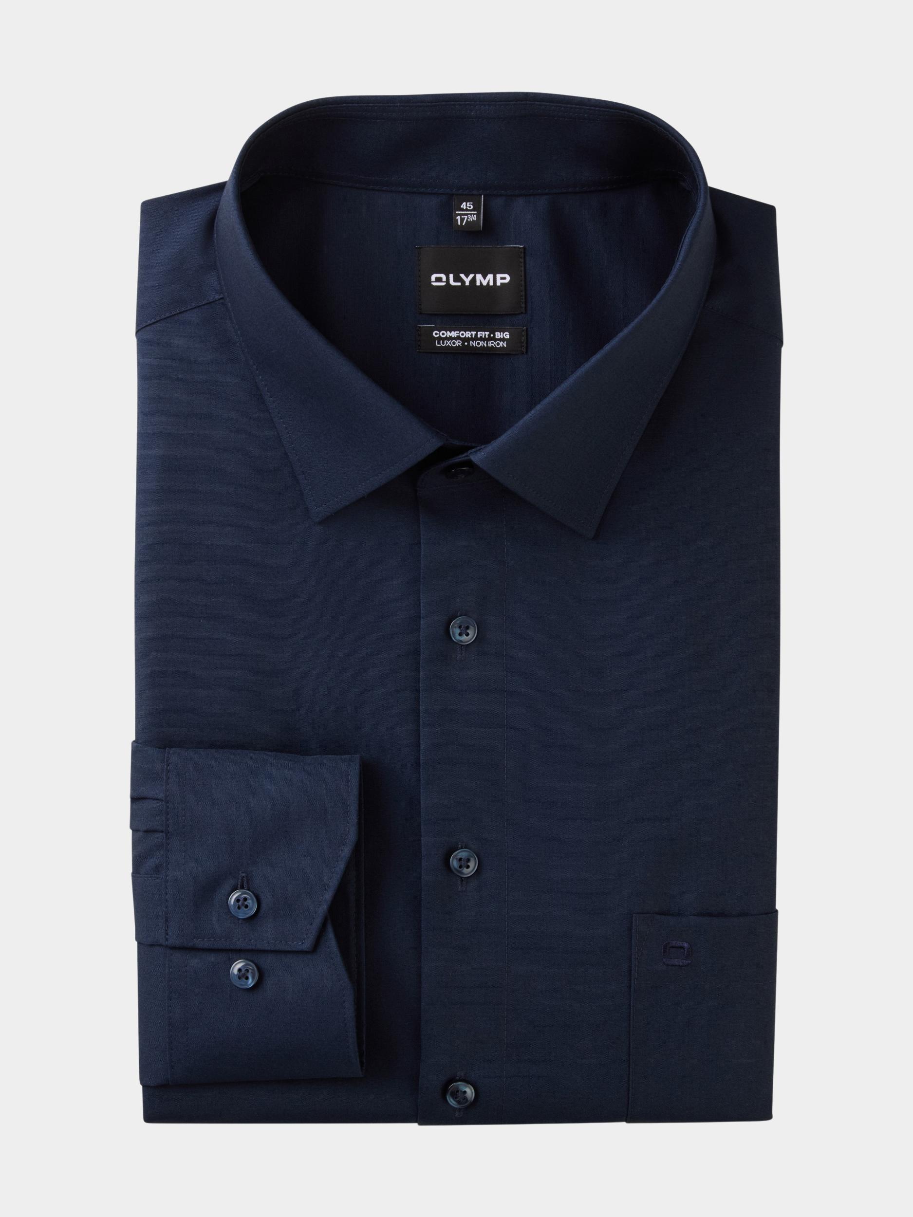 Olymp Business hemd lange mouw Blauw Big&Tall 141164/08