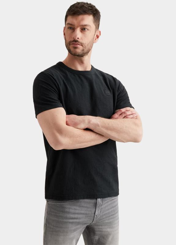 PME Legend T-shirt korte mouw Blauw Short sleeve r-neck jacquard PTSS2604564/5282